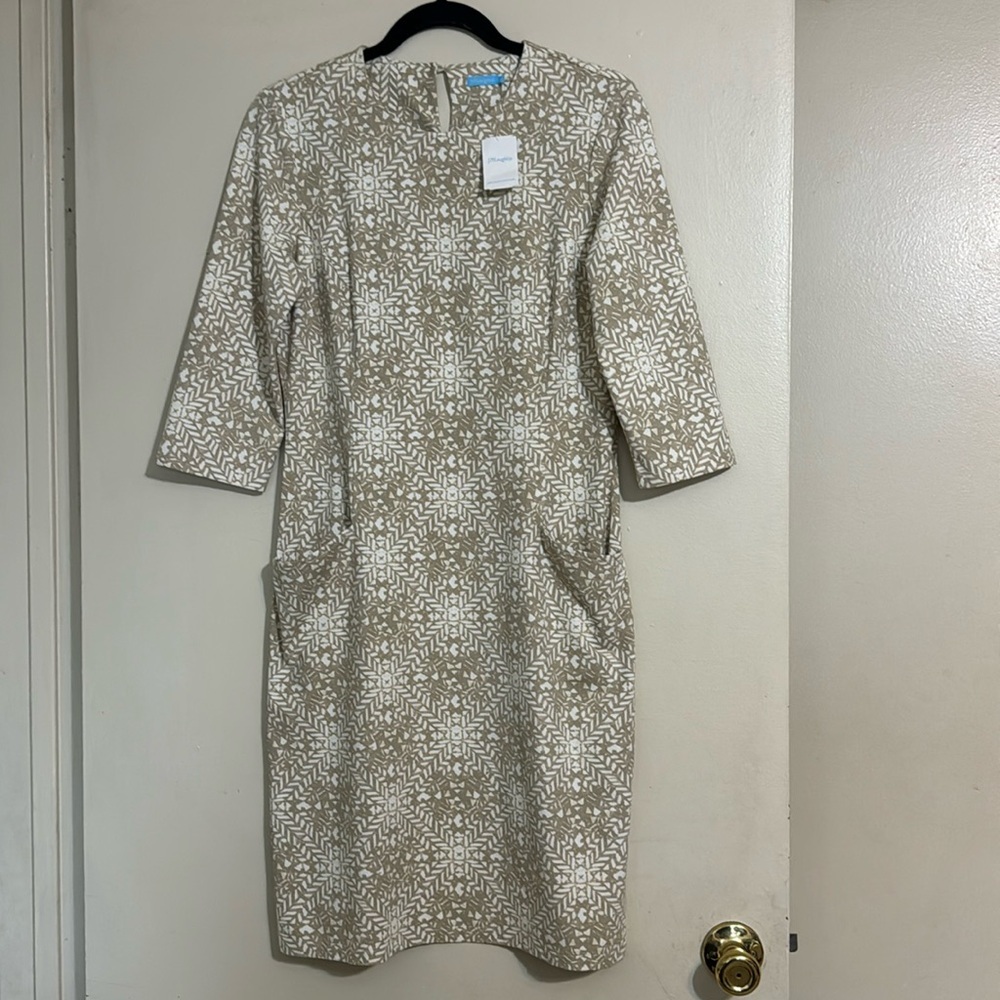 J.McLaughlin Catalyst 3/4 sleeve crew neck dress